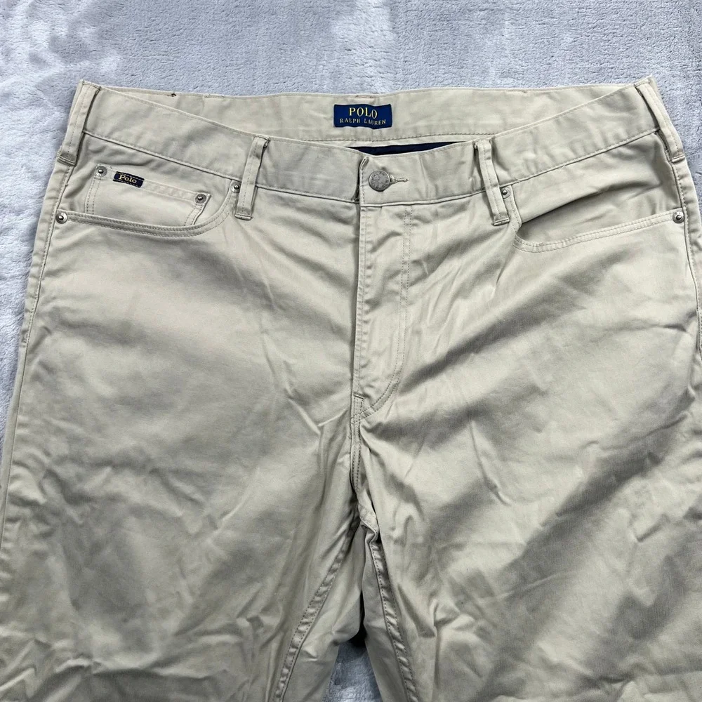 Polo Ralph Lauren Chinos Mens 38x34 Tan Khaki Straight Leg Stretch Pants